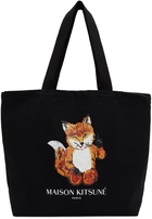 Maison Kitsuné Black All-Right Fox Classic Tote