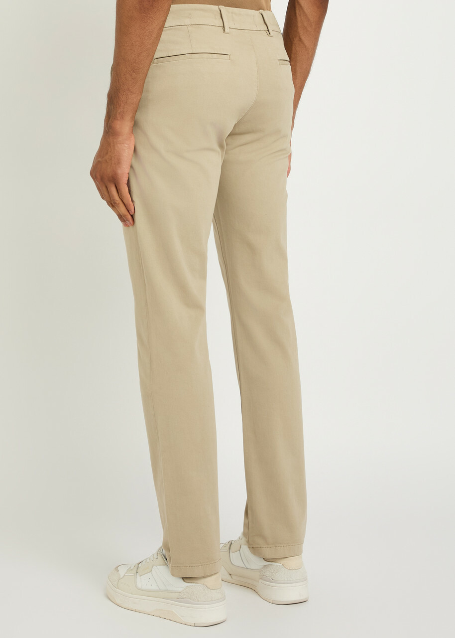 7 For All Mankind Slimmy Tapered-leg Cotton-blend Chino Trousers Sand