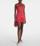 Posse Rosalie polka-dot linen shorts