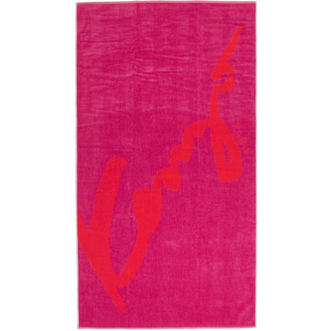 Photo: Kenzo Red and Pink Signature Beach Towel