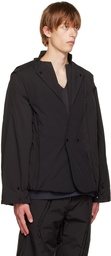 ænrmòus Black Spin Crevice Blazer