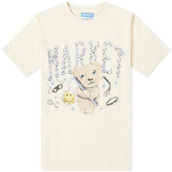 Photo: MARKET Men's Soft Core Bear T-Shirt in Ecru