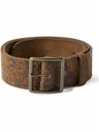 RRL - Jones 4.5cm Distressed Leather Belt - Brown