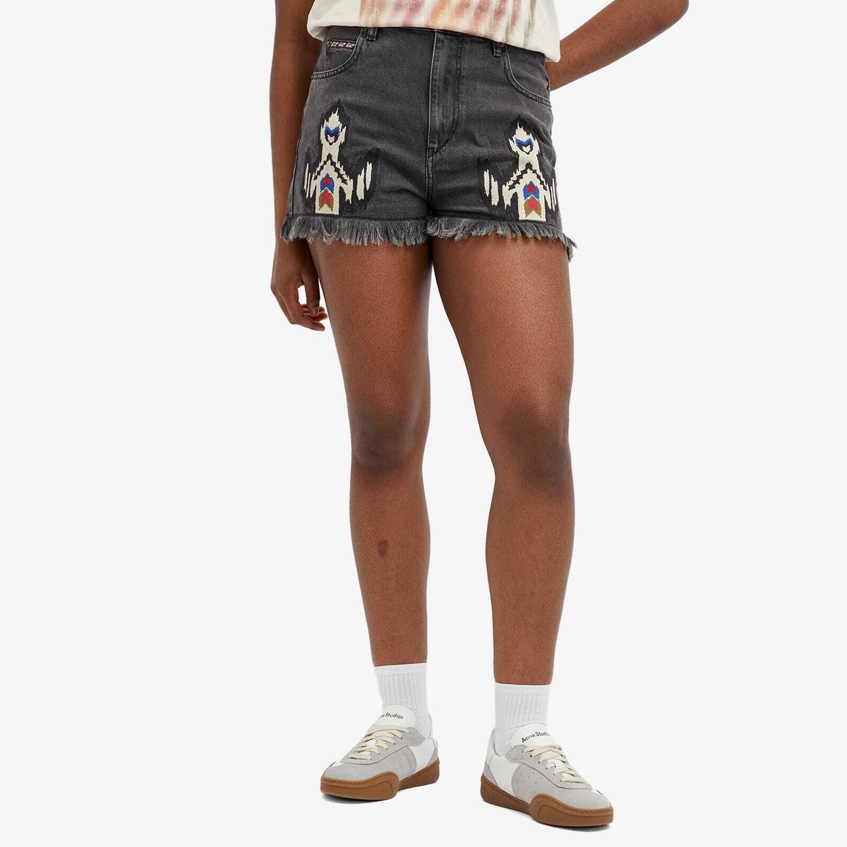 Isabel Marant Étoile Women's Lesia Embroidered Denim Shorts