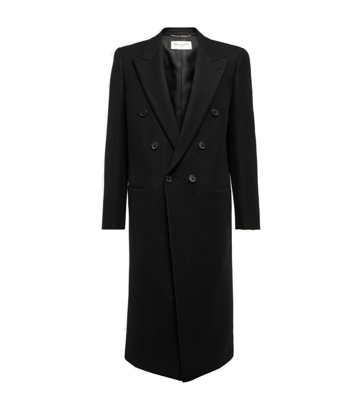 Photo: Saint Laurent - Double-breasted wool-blend overcoat