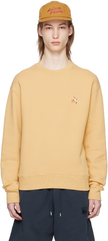 Photo: Maison Kitsuné Yellow Speedy Fox Sweatshirt