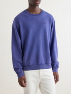 Noah - Logo-Embroidered Cotton-Jersey Sweatshirt - Blue