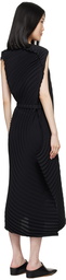 ISSEY MIYAKE Black Resonant Pleats Maxi Dress