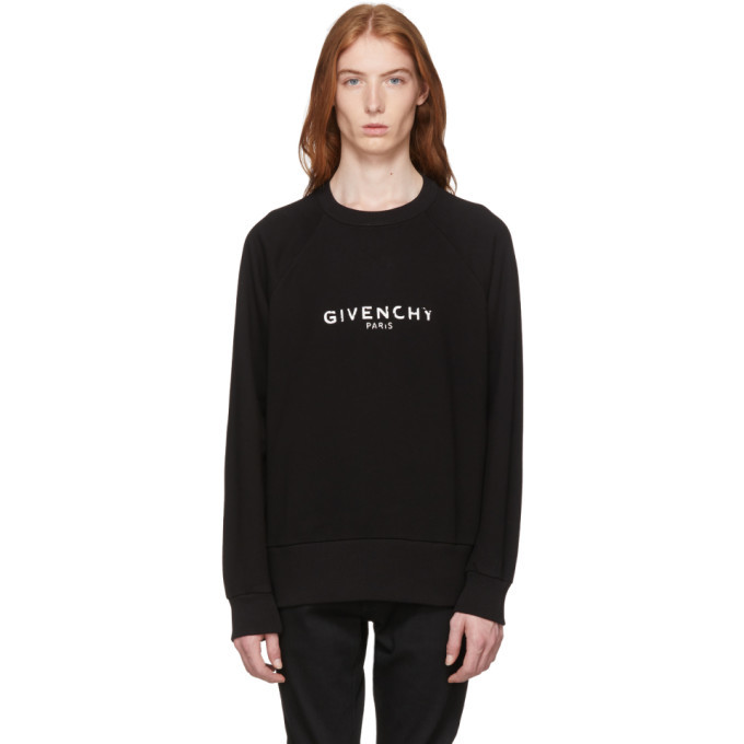 Givenchy Black Vintage Fit Logo Sweatshirt Givenchy