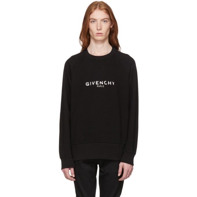 Photo: Givenchy Black Vintage Fit Logo Sweatshirt