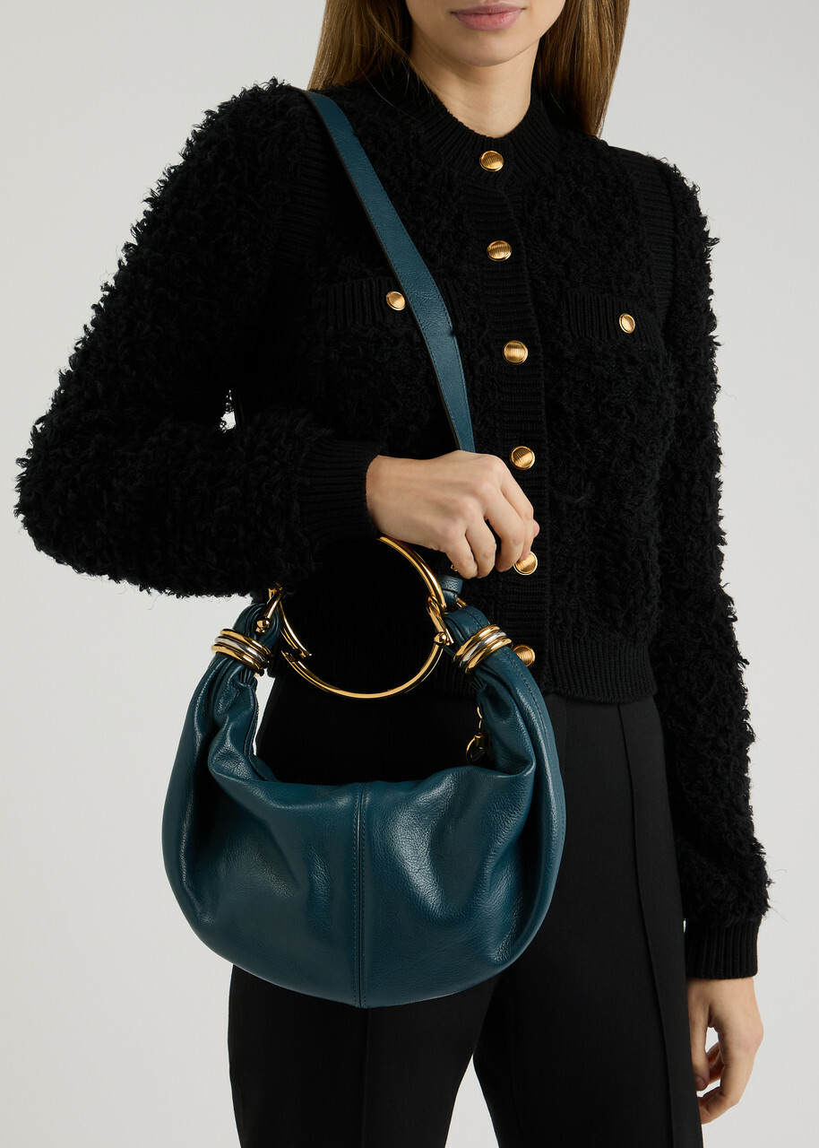 Chloe Bracelet Grained Leather top Handle bag - Blue - One Size