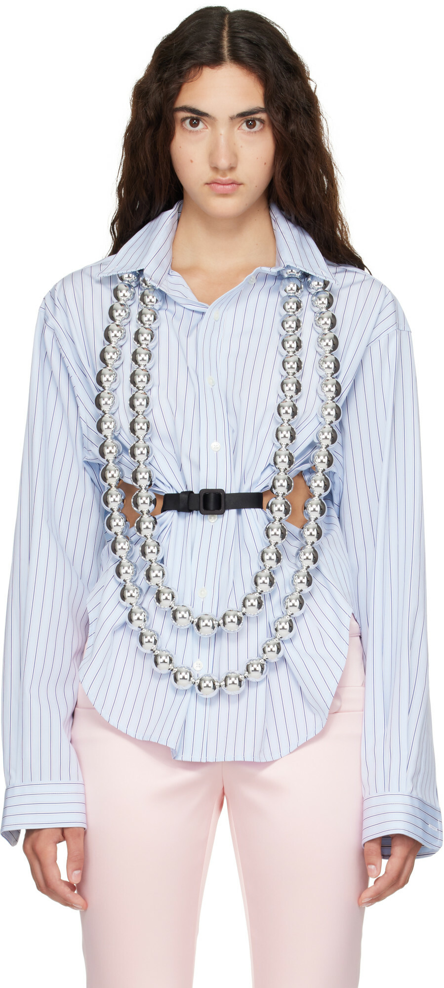VAQUERA 'XL Silver Ball' Necklace