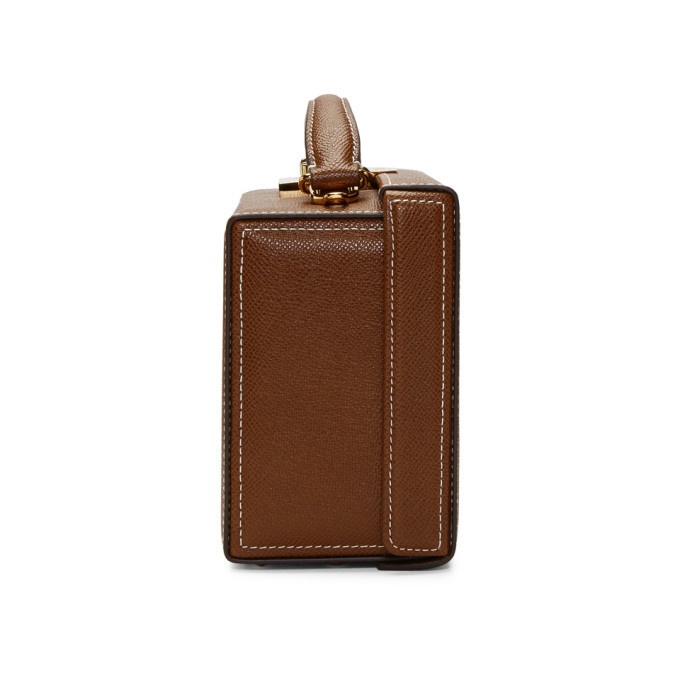 Mark Cross, Bags, Mark Cross Grace Cube Box Bag Beige New Leather Cross  Body Mini Bag Authentic
