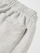 Maison Kitsuné - Olympia Le-Tan Slim-Fit Tapered Appliquéd Cotton-Jersey Sweatpants - Gray