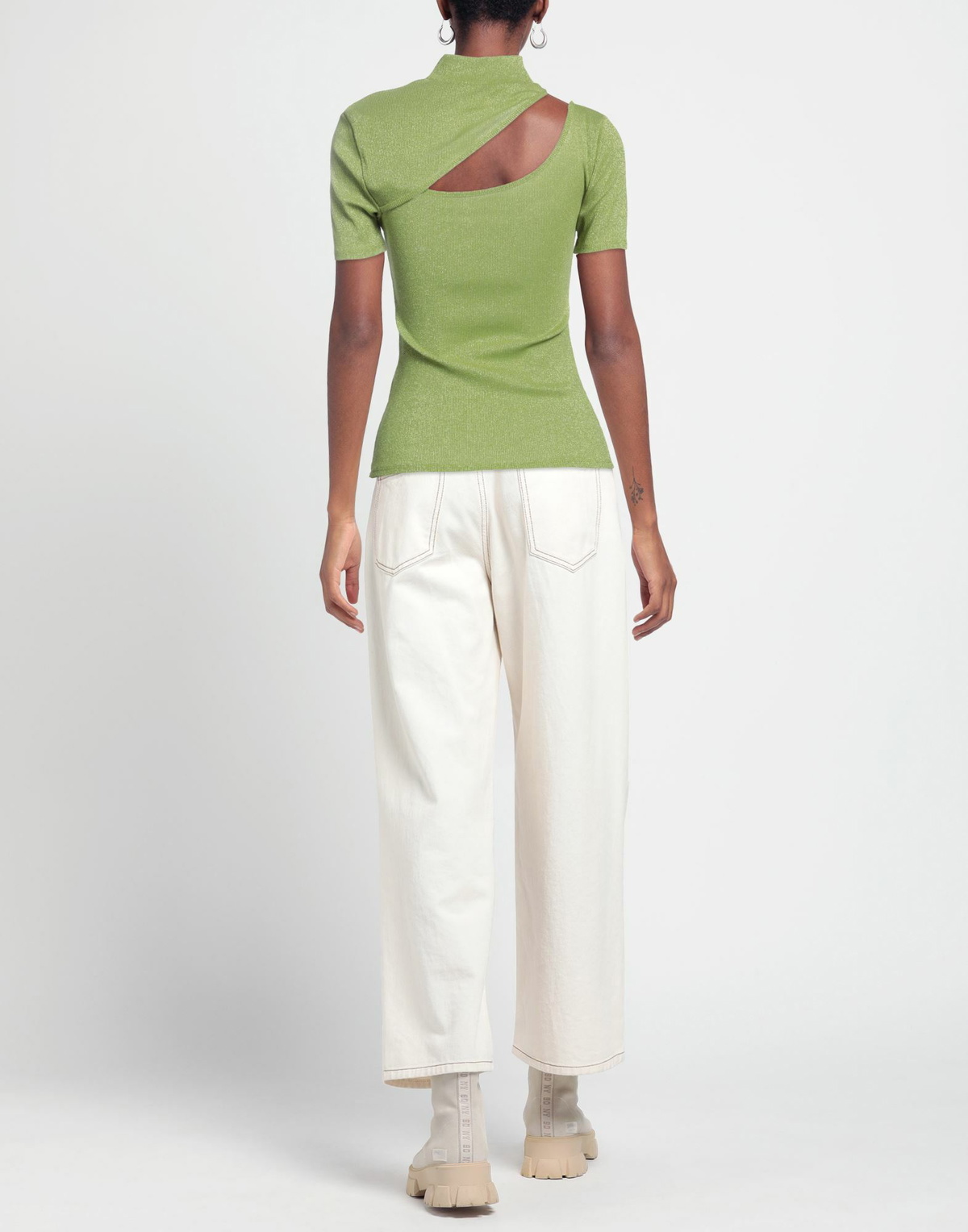 Berna Womens Turtleneck Lime in Green