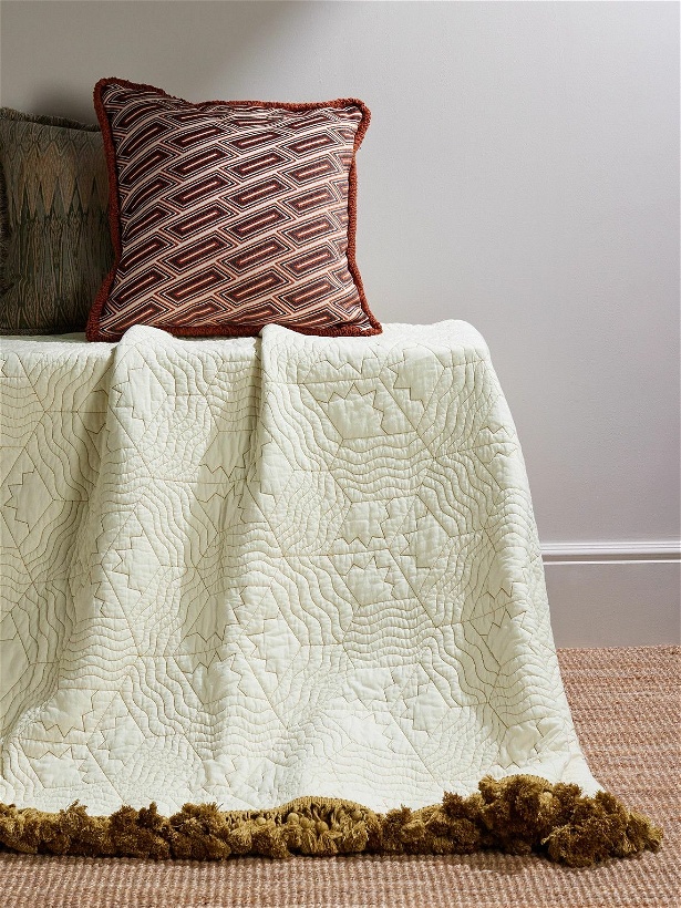 Photo: Soho Home - Callington Tasselled Quilted Cotton Bedspread