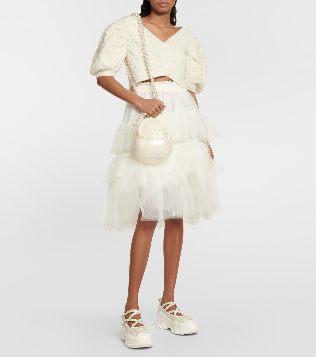 【関税込み】Simone Rocha オフホワイト ラージ Egg バッグ ☆Simone Rocha☆関税込♪日本未入荷♪Egg クロスボディバッグ