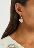 Crystal Haze Jelly Heart 18kt Gold-plated Hoop Earrings - Blue - One Size