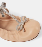 Rene Caovilla Caterina bow-detail leather ballet flats