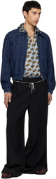Dries Van Noten Navy Vinnys Denim Jacket