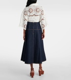 Ulla Johnson Estelle denim midi skirt