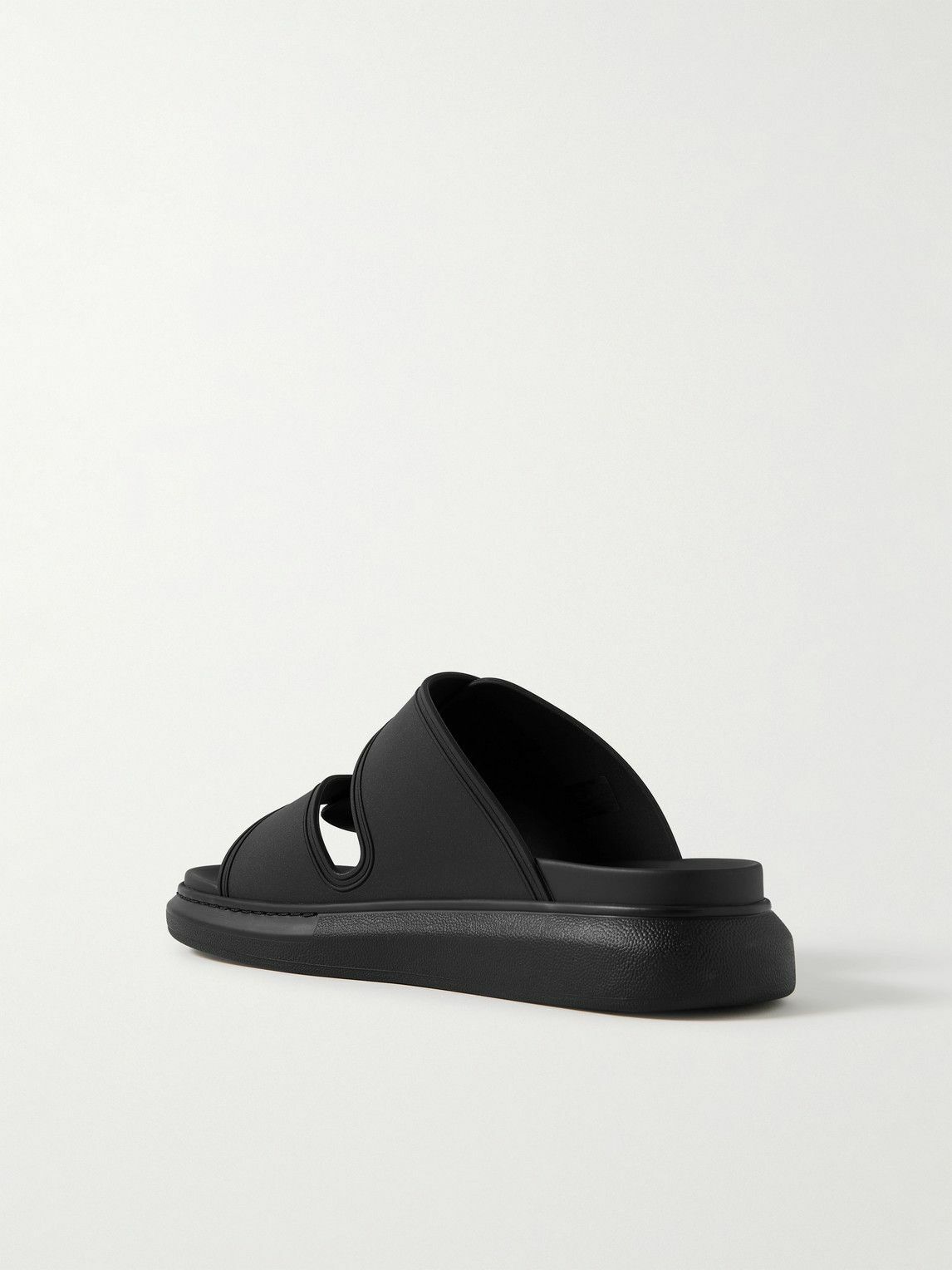 McQueen - Exagerrated-Sole Rubber Slides - Black