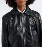 Bottega Veneta Intrecciato leather blouson jacket