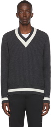 Moncler Gray Wool Sweater