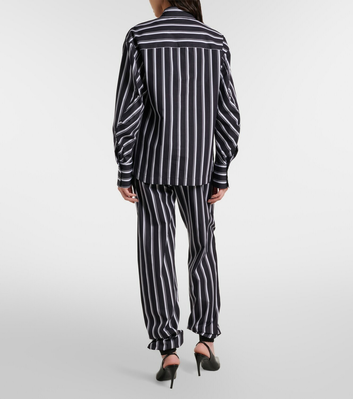 The Attico Striped cotton sweatpants