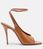 Amina Muaddi Anok patent leather slingback sandals