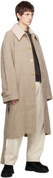 Acne Studios Beige Pilled Coat