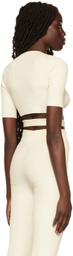 ANDREĀDAMO Off-White Cropped Sweater