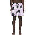 Saturdays NYC Purple Timothy Moon Flower Swim Shorts