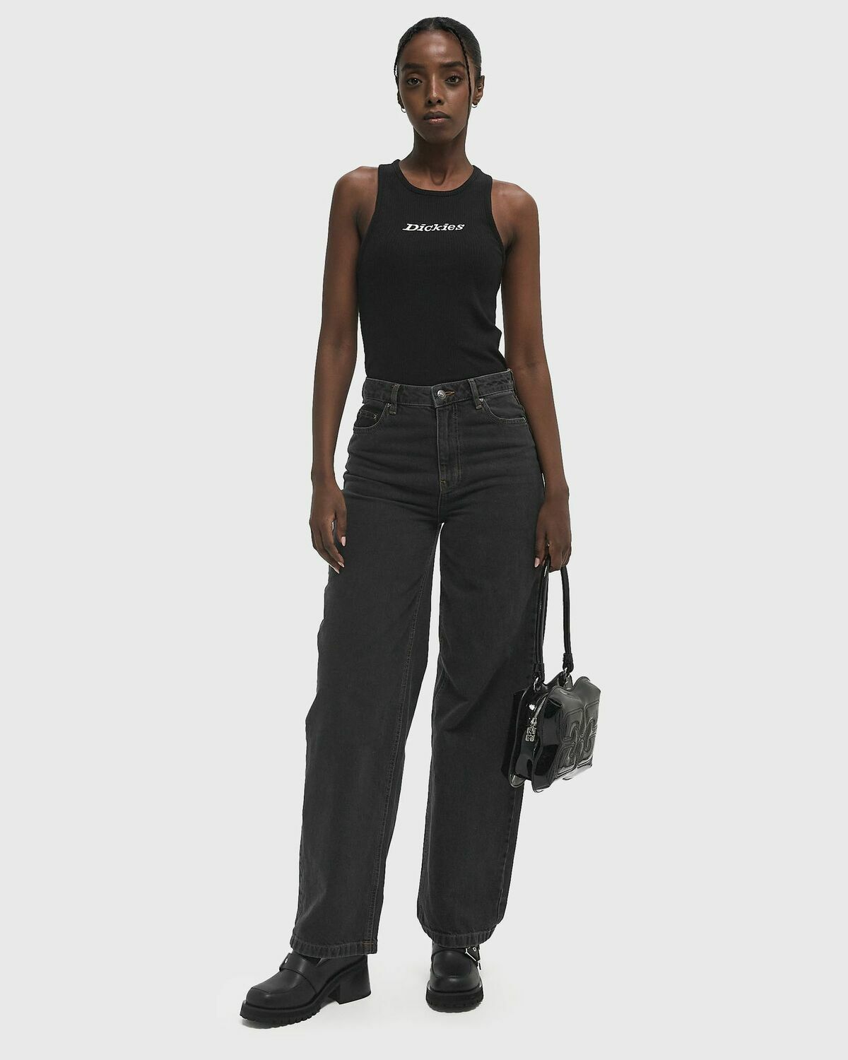 DICKIES RIB TOP Black Womens Tops & Tank