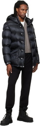 Moncler Black Cotton Terry Sweatpants