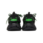 Balenciaga Black and Green Track Sneakers