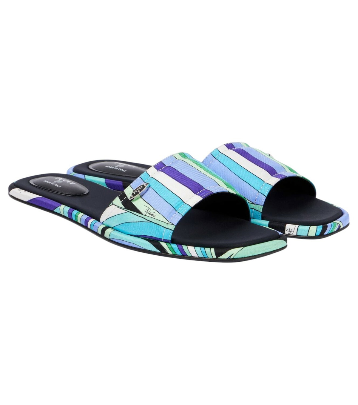 Pucci - Printed fabric thong sandals Emilio Pucci
