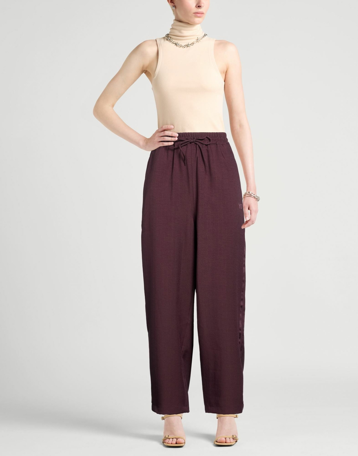 Y-3 Womens Pants Chocolate in Brown