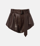 Magda Butrym Belted leather shorts