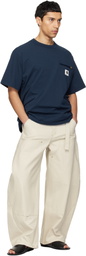 sacai Navy Carhartt WIP Edition Cotton Jersey T-shirt