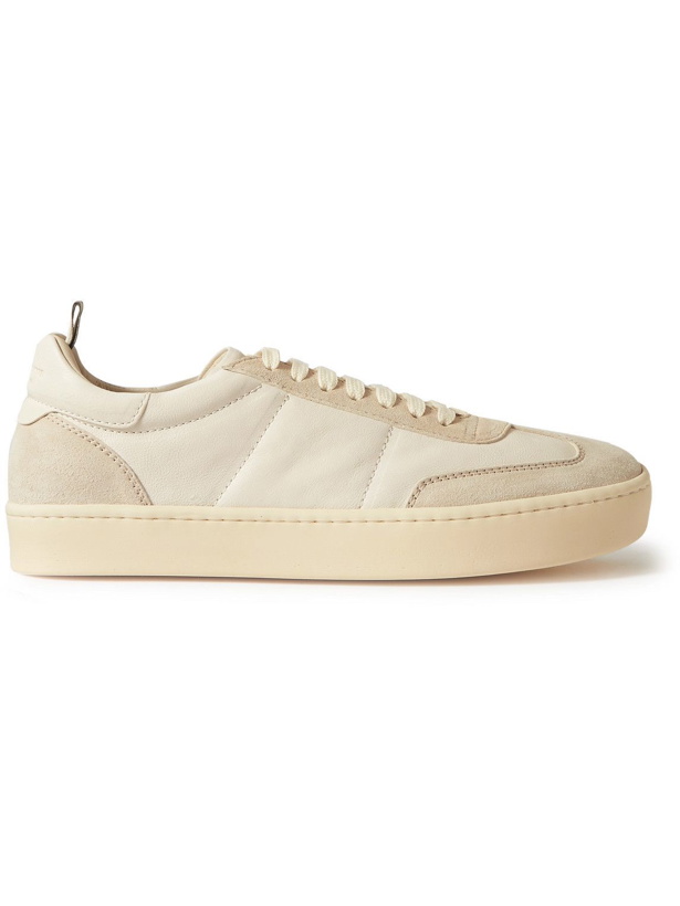 Photo: Officine Creative - Kombined Suede-Trimmed Leather Sneakers - White