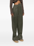 Elena Velez Green Asymmetric Trousers