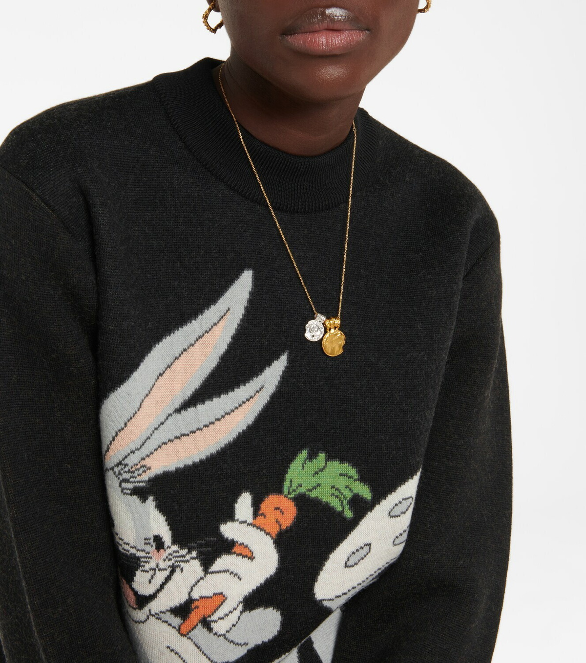 ALANUI アラヌイ バックスバニー コラボ ニットセーター Alanui - x Looney Tunes Bugs Bunny virgin wool sweater Alanui