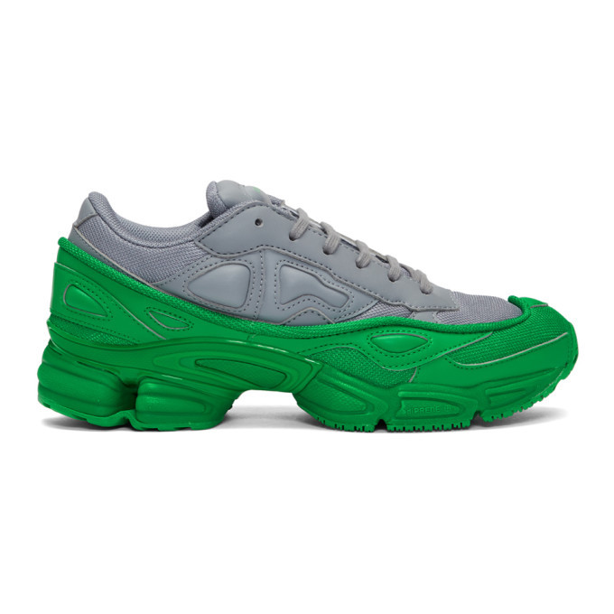 Raf Simons Green And Grey Adidas Originals Edition Ozweego Sneakers Raf 