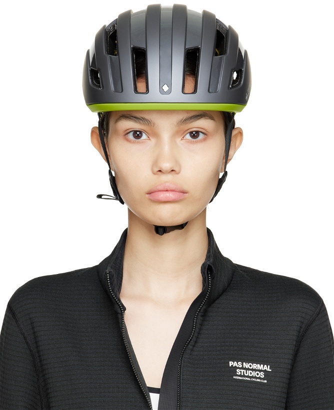 Photo: Sweet Protection Gray & Green Outrider Mips Cycling Helmet