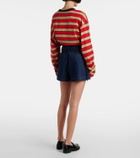 Frame The Paper Bag belted denim shorts