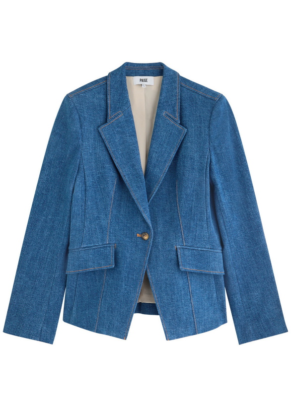Photo: Paige Candace Stretch-denim Blazer Blue