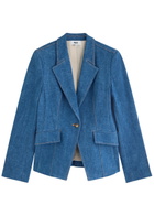 Paige Candace Stretch-denim Blazer Blue
