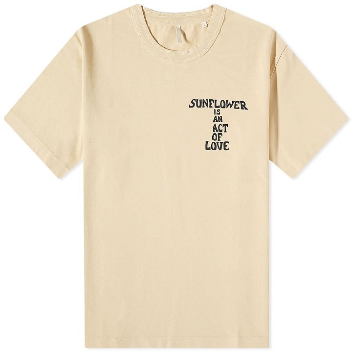 Photo: Sunflower Men's Love T-Shirt in Off White