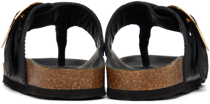 See by Chloé Black Chany Fussbett Thong Sandals